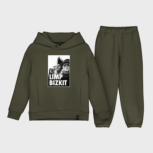 Детский костюм оверсайз Limp Bizkit all / Хаки – фото 1