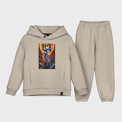 Детский костюм оверсайз Костлявая ведьма - хэллоуин, цвет: миндальный