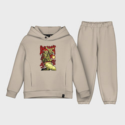 Детский костюм оверсайз Limp Bizkit skull, цвет: миндальный
