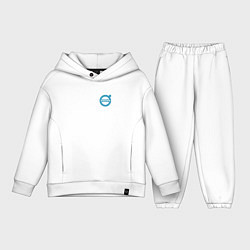 Детский костюм оверсайз Volvo auto logo, цвет: белый