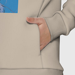 Детский костюм оверсайз Девушка в очках арт, цвет: миндальный — фото 2