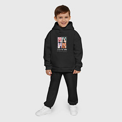 Детский костюм оверсайз Blackpink 4 colors, цвет: черный — фото 2