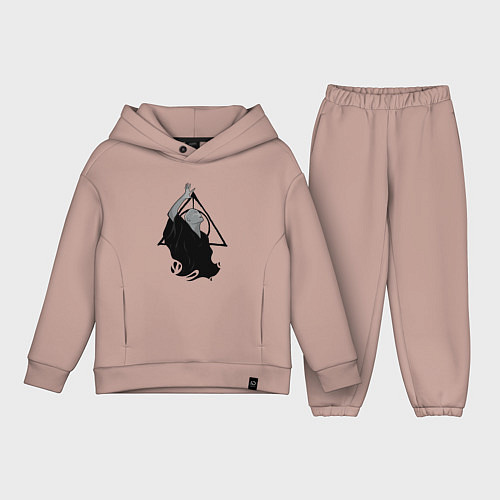 Детский костюм оверсайз Лорд Волан-де-Морт и Дары смерти / Пыльно-розовый – фото 1