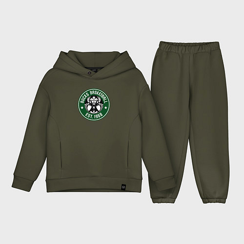 Детский костюм оверсайз Bucks basketball / Хаки – фото 1