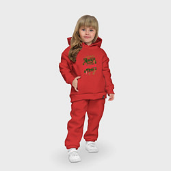 Детский костюм оверсайз Новогодняя атмосфера rockin around the christmas t, цвет: красный — фото 2