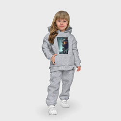 Детский костюм оверсайз Black cat - cyberpunk, цвет: меланж — фото 2