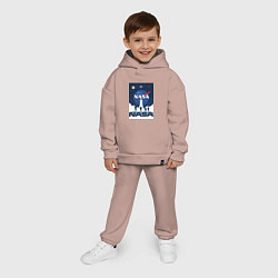 Детский костюм оверсайз NASA открытия, цвет: пыльно-розовый — фото 2