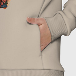 Детский костюм оверсайз Гарри Поттер на фоне феникса и пегаса, цвет: миндальный — фото 2