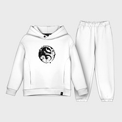 Детский костюм оверсайз Профиль Вкнома в круге, цвет: белый