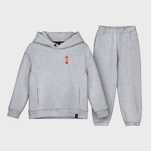 Детский костюм оверсайз Королева Черви - для пары / Меланж – фото 1