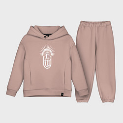 Детский костюм оверсайз Kingdom come 2 - белый, цвет: пыльно-розовый