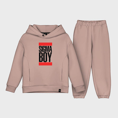 Детский костюм оверсайз Sigma boy / Пыльно-розовый – фото 1
