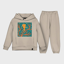 Детский костюм оверсайз Удод, цвет: миндальный