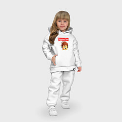 Детский костюм оверсайз Sigma boy roblox head - мем Роблокс Сигма бой, цвет: белый — фото 2
