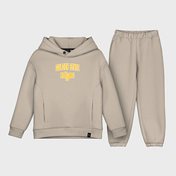 Детский костюм оверсайз Golden State hoops, цвет: миндальный