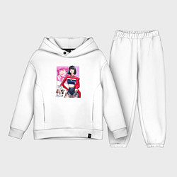 Детский костюм оверсайз Blackpink - Lisa, цвет: белый