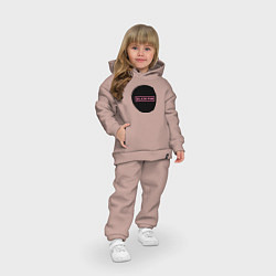 Детский костюм оверсайз Blackpink logotype - group of South Korea, цвет: пыльно-розовый — фото 2