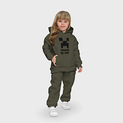 Детский костюм оверсайз Creeper Aw Man, Майнкрафт мем, цвет: хаки — фото 2