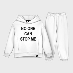 Детский костюм оверсайз No one can stop me - Stray Kids, цвет: белый
