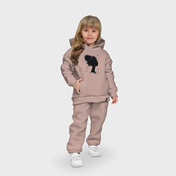 Детский костюм оверсайз Flower girl, цвет: пыльно-розовый — фото 2