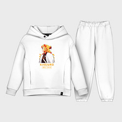 Детский костюм оверсайз Клинок рассекающий демонов Kyoujurou профиль, цвет: белый