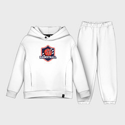 Детский костюм оверсайз Basketball sport, цвет: белый