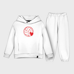 Детский костюм оверсайз Volley love, цвет: белый