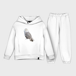 Детский костюм оверсайз Полярная сова, цвет: белый