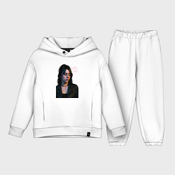 Детский костюм оверсайз Билли Айлиш смотрит вниз, цвет: белый