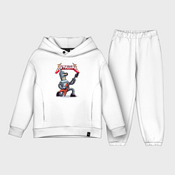 Детский костюм оверсайз Bender bending robot from rock group Futurama, цвет: белый