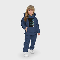 Детский костюм оверсайз Хэллоуин тыквенная ночь, цвет: тёмно-синий — фото 2