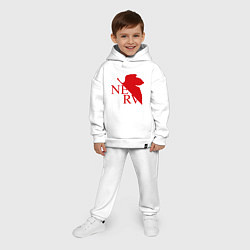 Детский костюм оверсайз Евангелион NERV, цвет: белый — фото 2