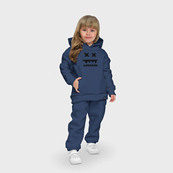 Детский костюм оверсайз Eatbrain Logo, цвет: тёмно-синий — фото 2