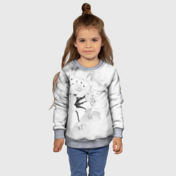 Свитшот детский Белая сакура, цвет: 3D-меланж — фото 2
