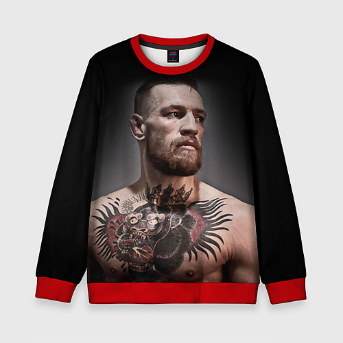 Детский свитшот Conor McGregor / 3D-Красный – фото 1