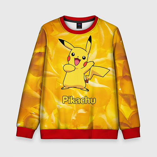 Детский свитшот Pikachu / 3D-Красный – фото 1