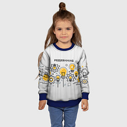 Свитшот детский Программирование 1, цвет: 3D-синий — фото 2