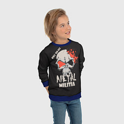 Свитшот детский Metal Militia, цвет: 3D-синий — фото 2