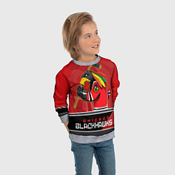 Свитшот детский Chicago Blackhawks, цвет: 3D-меланж — фото 2