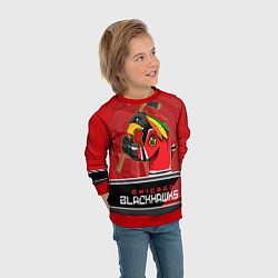 Свитшот детский Chicago Blackhawks, цвет: 3D-красный — фото 2
