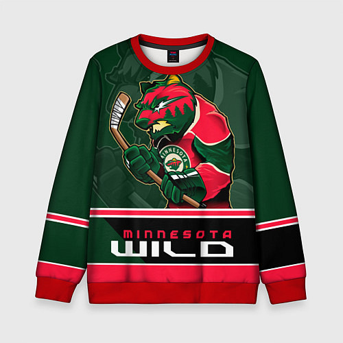 Детский свитшот Minnesota Wild / 3D-Красный – фото 1