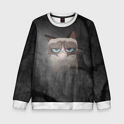 Свитшот детский Grumpy Cat, цвет: 3D-белый