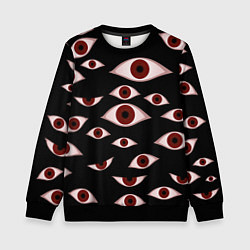 Свитшот детский Глаза, цвет: 3D-черный