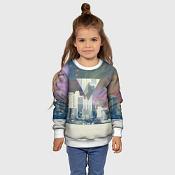 Свитшот детский Хипстер, цвет: 3D-белый — фото 2