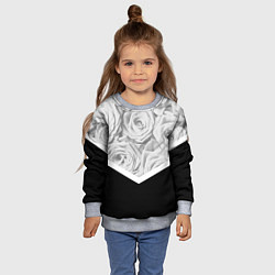 Свитшот детский Розы, цвет: 3D-меланж — фото 2