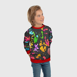 Свитшот детский Игра красок, цвет: 3D-красный — фото 2