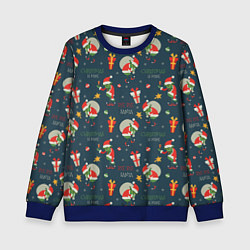 Свитшот детский Гринч, цвет: 3D-синий