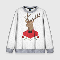 Свитшот детский Christmas Deer, цвет: 3D-меланж