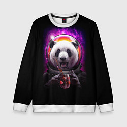 Свитшот детский Panda Cosmonaut, цвет: 3D-белый