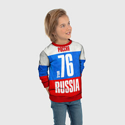 Свитшот детский Russia: from 76, цвет: 3D-красный — фото 2
